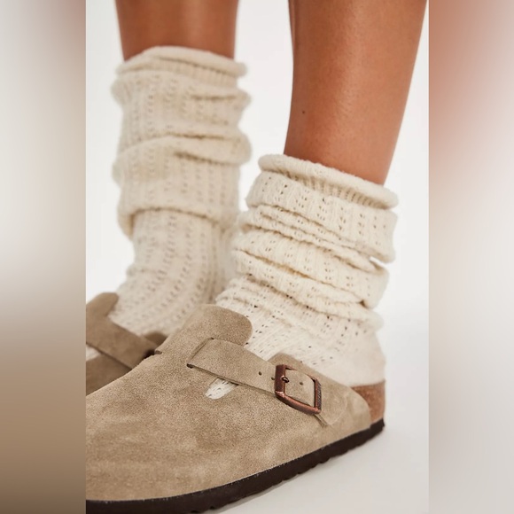 Birkenstock Shoes - ✨BIRKENSTOCK BOSTON SUEDE SOFT FOOTBED CLOGS IN TAUPE 36 5 NARROW